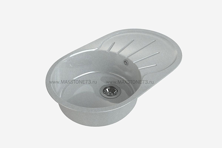 MAXSTONE Мойка глянцевая MS-5 (светло-серая) 735*450*215